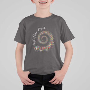 Dot Day T Shirt For Kid Make Your Mark Colorful Polka Dot TS09 Dark Chocolate Print Your Wear