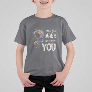 Dot Day T Shirt For Kid Make Your Mark And See Where It Takes TS09 Charcoal Print Your Wear