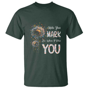 Dot Day T Shirt Make Your Mark And See Where It Takes TS09 Dark Forest Green Print Your Wear