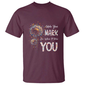 Dot Day T Shirt Make Your Mark And See Where It Takes TS09 Maroon Print Your Wear