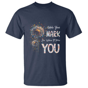 Dot Day T Shirt Make Your Mark And See Where It Takes TS09 Navy Print Your Wear