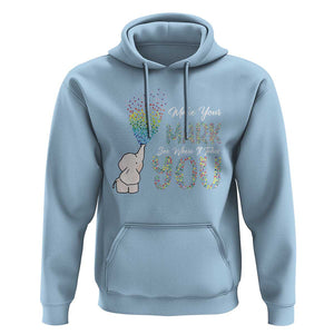 Dot Day Hoodie Make Your Mark And See Where It Takes Cute Elephant TS09 Light Blue Print Your Wear