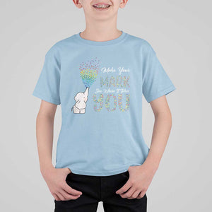 Dot Day T Shirt For Kid Make Your Mark And See Where It Takes Cute Elephant TS09 Light Blue Print Your Wear