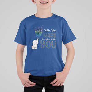 Dot Day T Shirt For Kid Make Your Mark And See Where It Takes Cute Elephant TS09 Royal Blue Print Your Wear