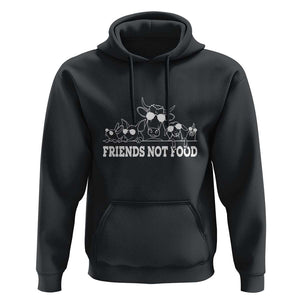 Vegetarian Hoodie Friends Not Food TS09 Black Print Your Wear