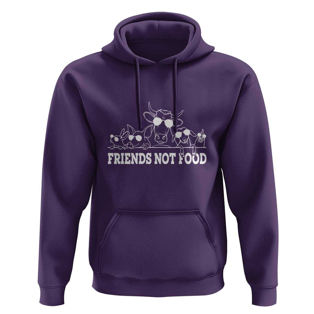 Vegetarian Hoodie Friends Not Food TS09 Purple Print Your Wear