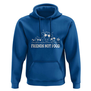 Vegetarian Hoodie Friends Not Food TS09 Royal Blue Print Your Wear