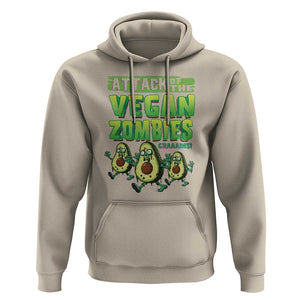 Halloween Vegetarian Hoodie Attack of the Vegan Zombies TS09 Sand Print Your Wear