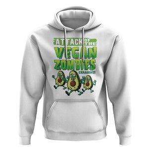 Halloween Vegetarian Hoodie Attack of the Vegan Zombies TS09 White Print Your Wear