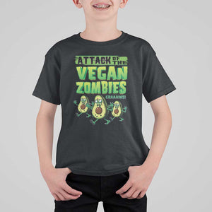 Halloween Vegetarian T Shirt For Kid Attack of the Vegan Zombies TS09 Black Print Your Wear