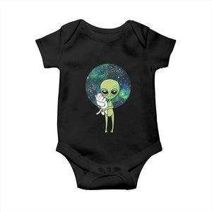 Cute Alien Hugs Cat Baby Onesie TS09 Black Print Your Wear