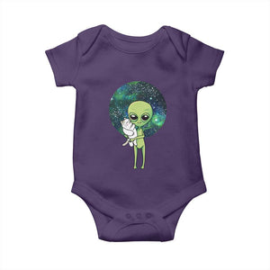 Cute Alien Hugs Cat Baby Onesie TS09 Purple Print Your Wear