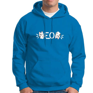 Cat Lover Hoodie Just Meow Meoow All Day TS09 Sapphire Print Your Wear