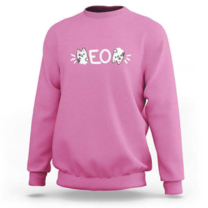 Cat Lover Sweatshirt Just Meow Meoow All Day TS09 Azalea Print Your Wear