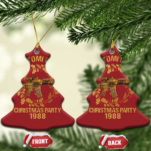 Nakatomi Plaza Christmas Party Christmas Ornament American Patriotic Gold Holly Wreath Machine Gun TS09 Christmas Tree Red Print Your Wear