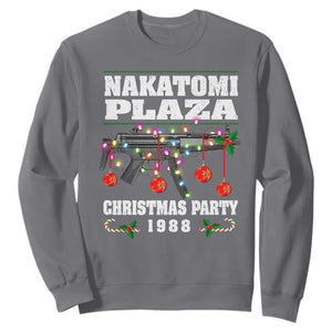 Christmas Nakatomi Plaza 1988 Sweatshirt Christmas Lights Machine Gun TS09 Charcoal Print Your Wear