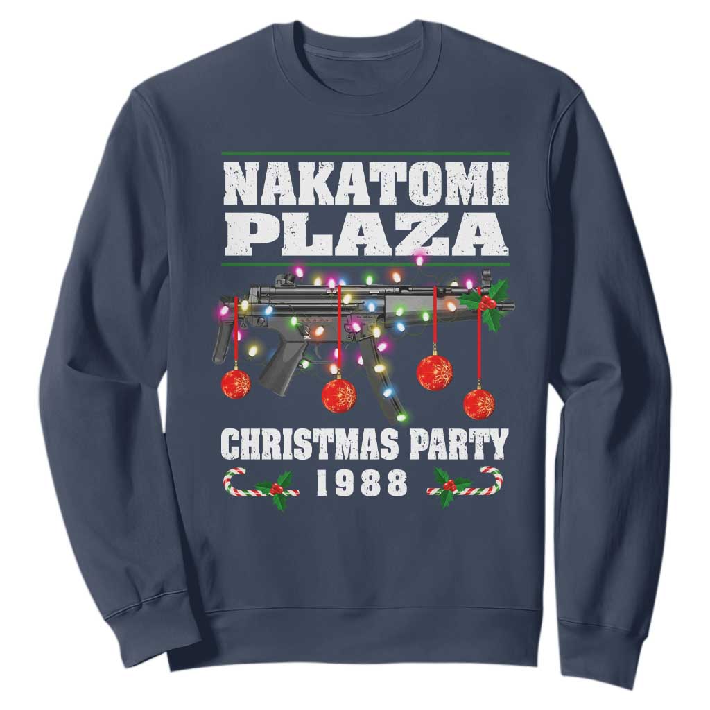 Christmas Nakatomi Plaza 1988 Sweatshirt Christmas Lights Machine Gun TS09 Navy Print Your Wear