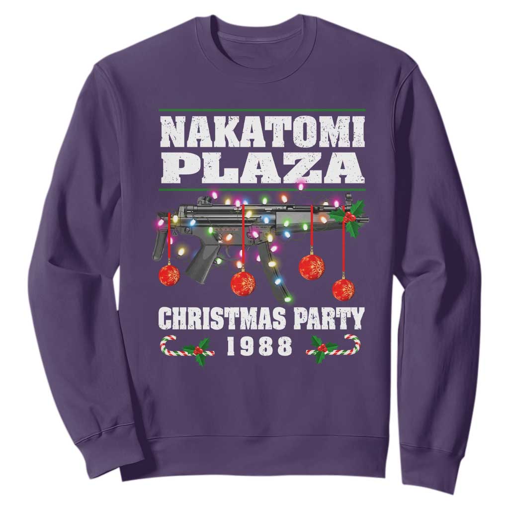Christmas Nakatomi Plaza 1988 Sweatshirt Christmas Lights Machine Gun TS09 Purple Print Your Wear