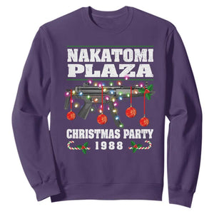 Christmas Nakatomi Plaza 1988 Sweatshirt Christmas Lights Machine Gun TS09 Purple Print Your Wear