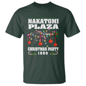 Christmas Nakatomi Plaza 1988 T Shirt Christmas Lights Machine Gun TS09 Dark Forest Green Print Your Wear