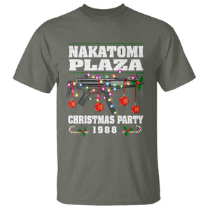 Christmas Nakatomi Plaza 1988 T Shirt Christmas Lights Machine Gun TS09 Military Green Print Your Wear