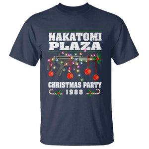 Christmas Nakatomi Plaza 1988 T Shirt Christmas Lights Machine Gun TS09 Navy Print Your Wear