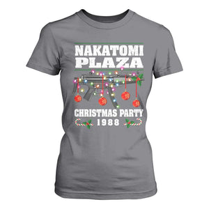 Christmas Nakatomi Plaza 1988 T Shirt For Women Christmas Lights Machine Gun TS09 Charcoal Print Your Wear