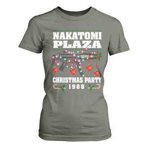 Christmas Nakatomi Plaza 1988 T Shirt For Women Christmas Lights Machine Gun TS09 Military Green Print Your Wear