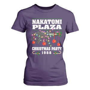 Christmas Nakatomi Plaza 1988 T Shirt For Women Christmas Lights Machine Gun TS09 Purple Print Your Wear