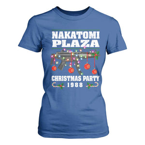 Christmas Nakatomi Plaza 1988 T Shirt For Women Christmas Lights Machine Gun TS09 Royal Blue Print Your Wear