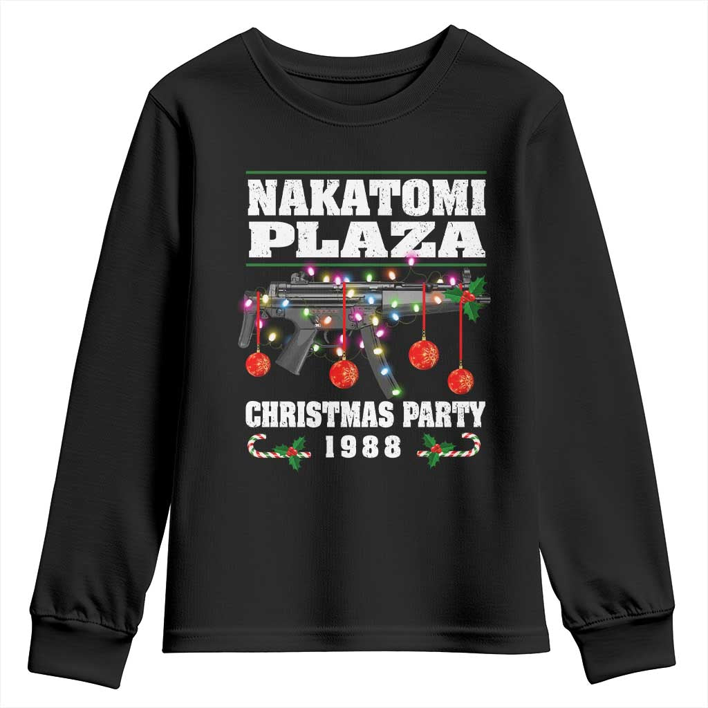 Christmas Nakatomi Plaza 1988 Youth Sweatshirt Christmas Lights Machine Gun TS09 Black Print Your Wear