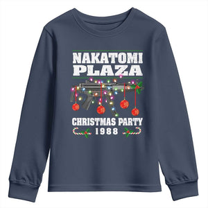 Christmas Nakatomi Plaza 1988 Youth Sweatshirt Christmas Lights Machine Gun TS09 Navy Print Your Wear