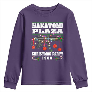 Christmas Nakatomi Plaza 1988 Youth Sweatshirt Christmas Lights Machine Gun TS09 Purple Print Your Wear