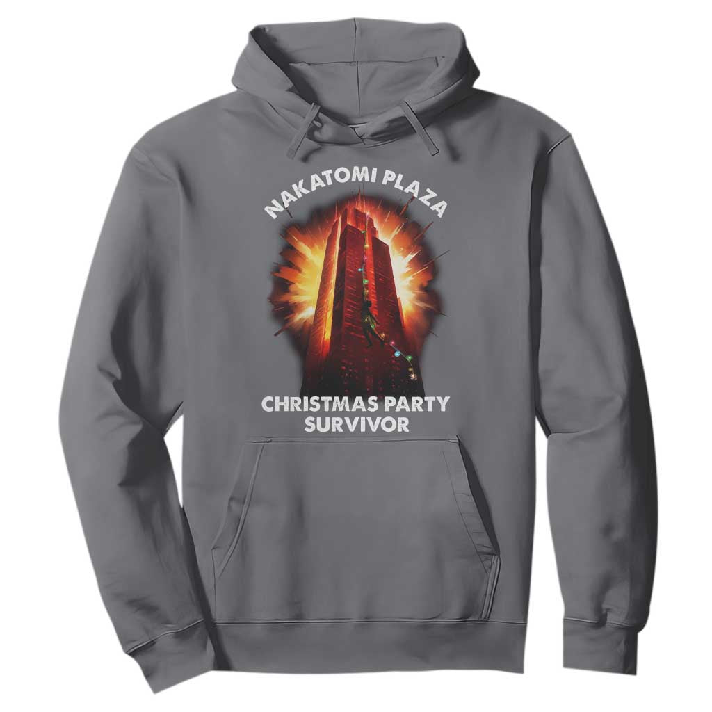 Nakatomi Plaza Christmas Party Survivor Hoodie TS09 Charcoal Print Your Wear