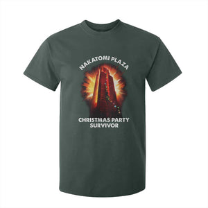 Nakatomi Plaza Christmas Party Survivor T Shirt For Kid TS09 Dark Forest Green Print Your Wear