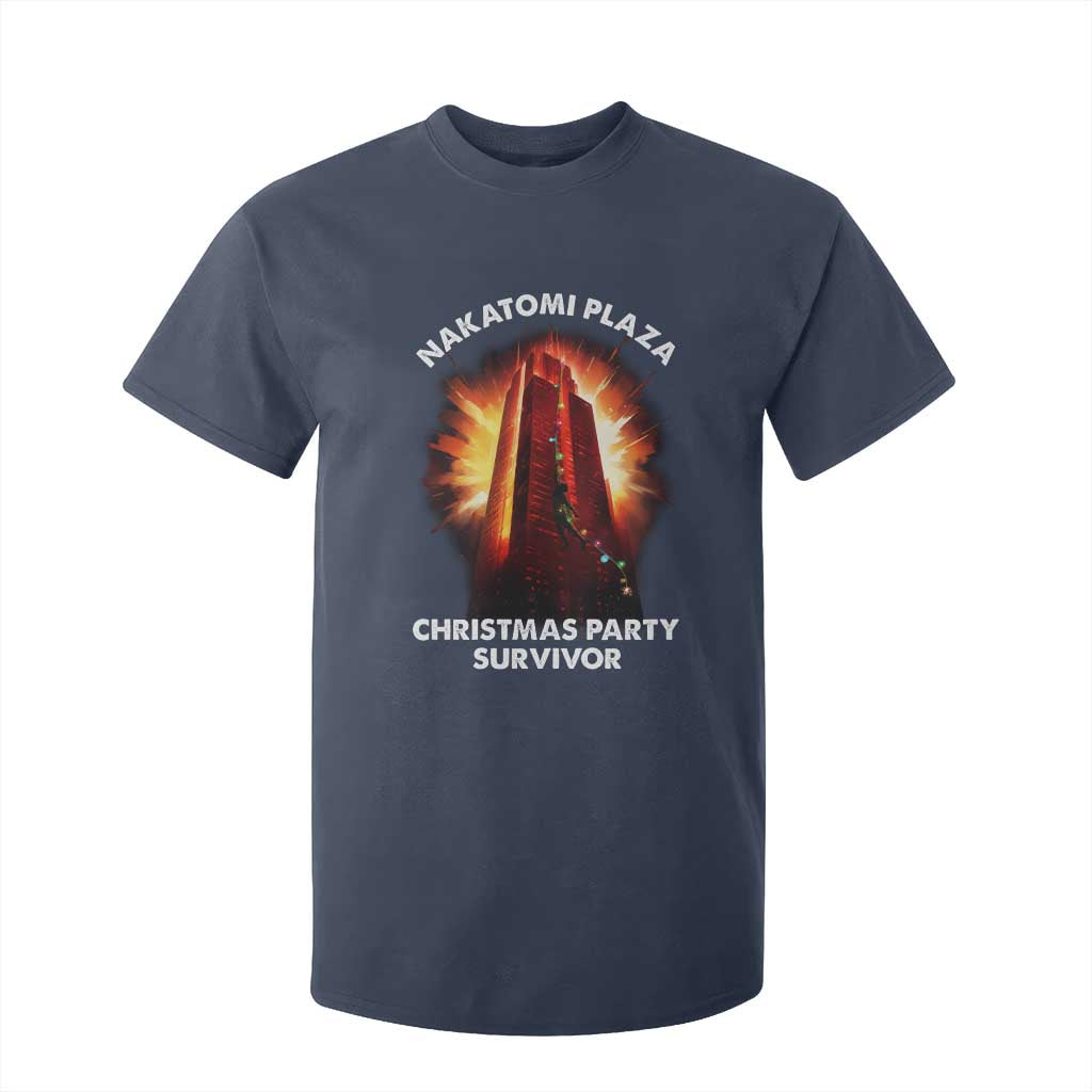 Nakatomi Plaza Christmas Party Survivor T Shirt For Kid TS09 Navy Print Your Wear