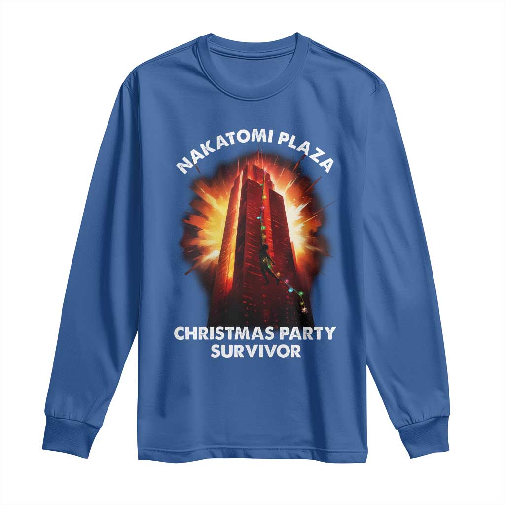 Nakatomi Plaza Christmas Party Survivor Long Sleeve Shirt TS09 Royal Blue Print Your Wear
