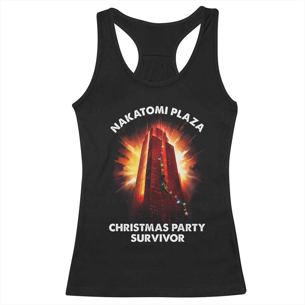Nakatomi Plaza Christmas Party Survivor Racerback Tank Top TS09 Black Print Your Wear