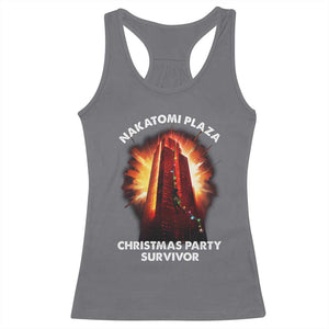 Nakatomi Plaza Christmas Party Survivor Racerback Tank Top TS09 Charcoal Print Your Wear