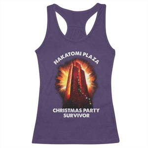 Nakatomi Plaza Christmas Party Survivor Racerback Tank Top TS09 Purple Print Your Wear