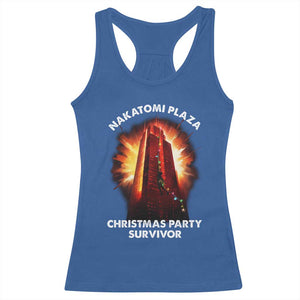 Nakatomi Plaza Christmas Party Survivor Racerback Tank Top TS09 Royal Blue Print Your Wear