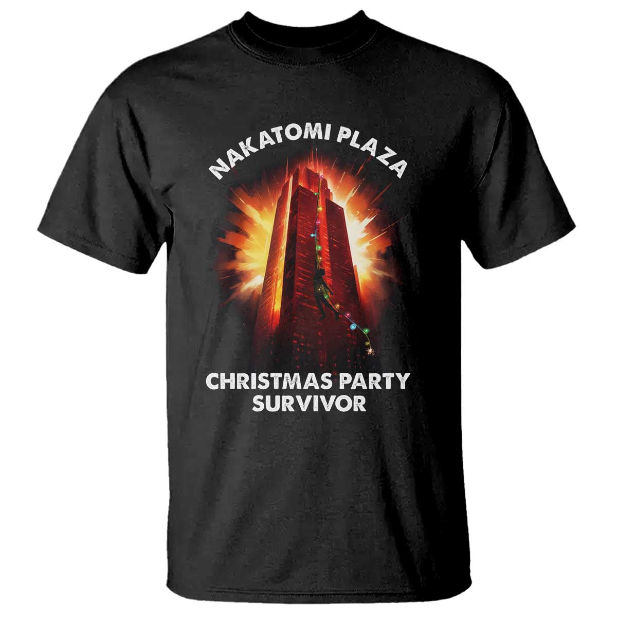 Nakatomi Plaza Christmas Party Survivor T Shirt TS09 Black Print Your Wear