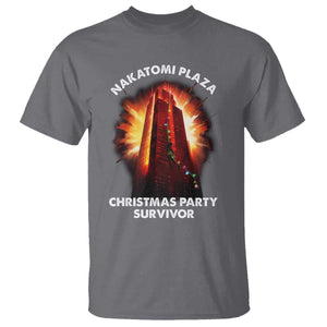 Nakatomi Plaza Christmas Party Survivor T Shirt TS09 Charcoal Print Your Wear