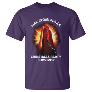 Nakatomi Plaza Christmas Party Survivor T Shirt TS09 Purple Print Your Wear