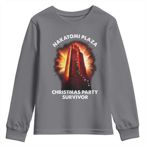 Nakatomi Plaza Christmas Party Survivor Youth Sweatshirt TS09 Charcoal Print Your Wear