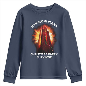 Nakatomi Plaza Christmas Party Survivor Youth Sweatshirt TS09 Navy Print Your Wear
