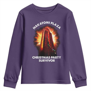 Nakatomi Plaza Christmas Party Survivor Youth Sweatshirt TS09 Purple Print Your Wear