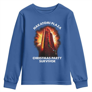 Nakatomi Plaza Christmas Party Survivor Youth Sweatshirt TS09 Royal Blue Print Your Wear