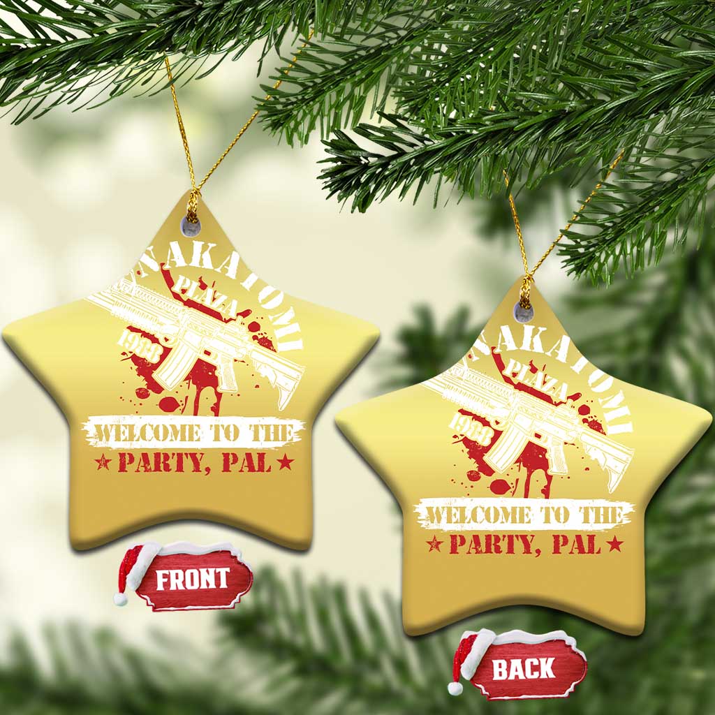 Christmas Nakatomi Plaza 1988 Christmas Ornament Welcome To The Party Pal TS09 Star Gold Print Your Wear