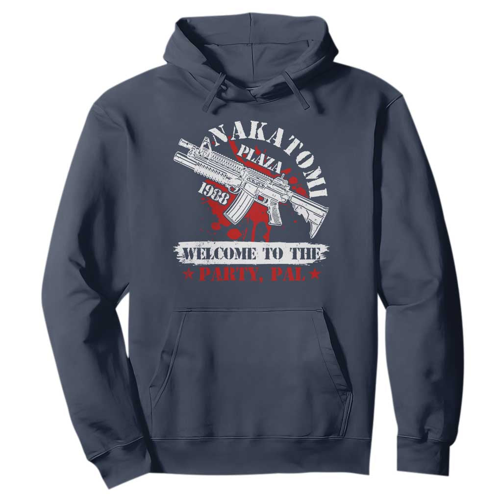 Christmas Nakatomi Plaza 1988 Hoodie Welcome To The Party Pal TS09 Navy Print Your Wear